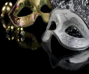 yapboz Yıl için Maskeleri sonu partisi